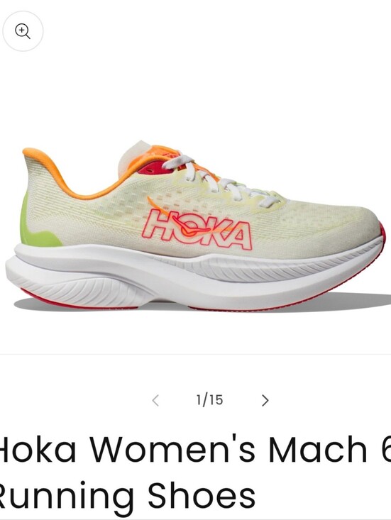 Hoka Shoes - Hoka Mach 6 Women's Running Shoe - Lettuce/White, Size 8